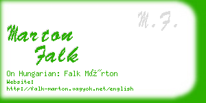 marton falk business card